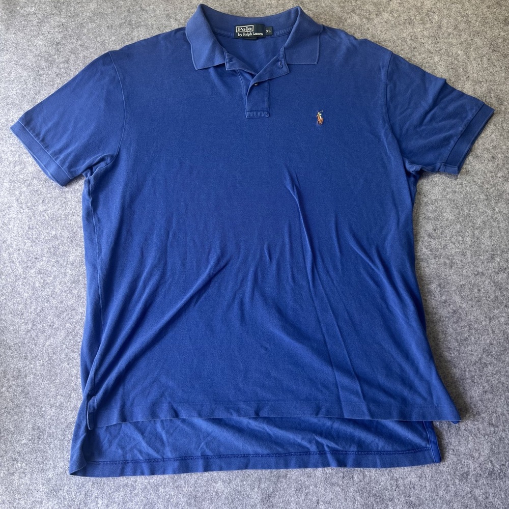 Polo Ralph Lauren Classic‎ Fit Polo XL Blue Cotton Pique Short Sleeve Shirt
